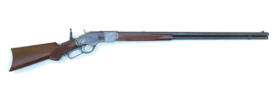 The Uberti/Cimarron 1873 Deluxe rifle with the 30-inch barrel.